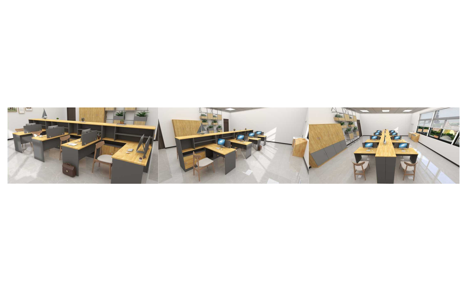 DFCBGS001 Office DFCBGS001 - 3D visualisation of the complete room layout.