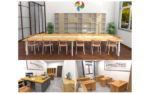 Office DFCBGS003~005 - 3D visualisation of the complete room layout.
