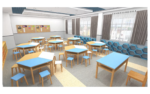 Maker Classroom DFCCK001 - 3D visualisation of the complete room layout.