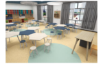 STEM Classroom DFCSTEM001 - 3D visualisation of the complete room layout.