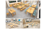 Ceramics Classroom DFCTY001~002 - 3D visualisation of the complete room layout.